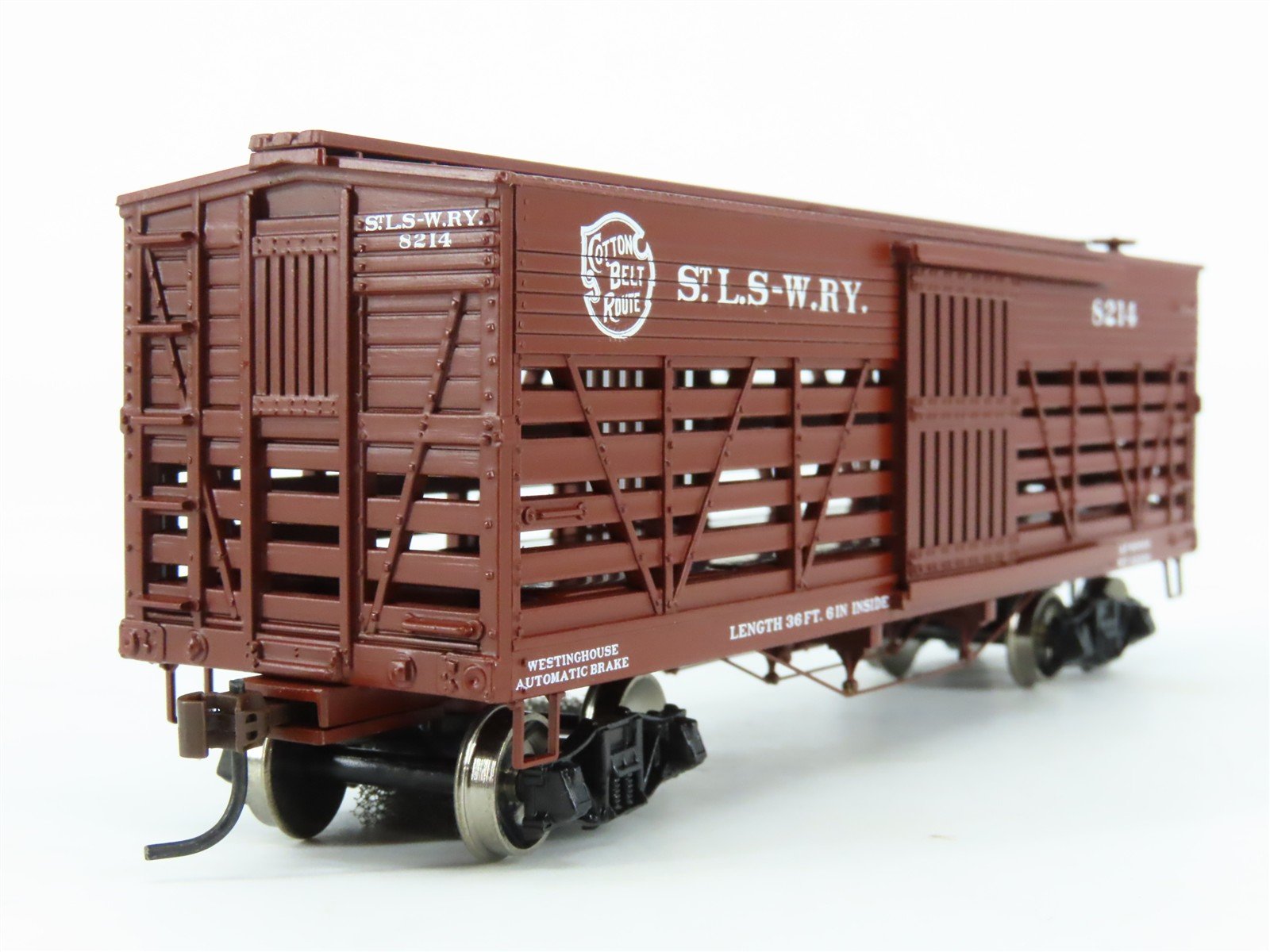 HO Scale Roundhouse 84235 SSW Cotton Belt Route 36' Stock Car #8214