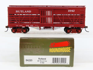 HO Scale Roundhouse 84220 RUT Rutland 36' Stock Car #1942