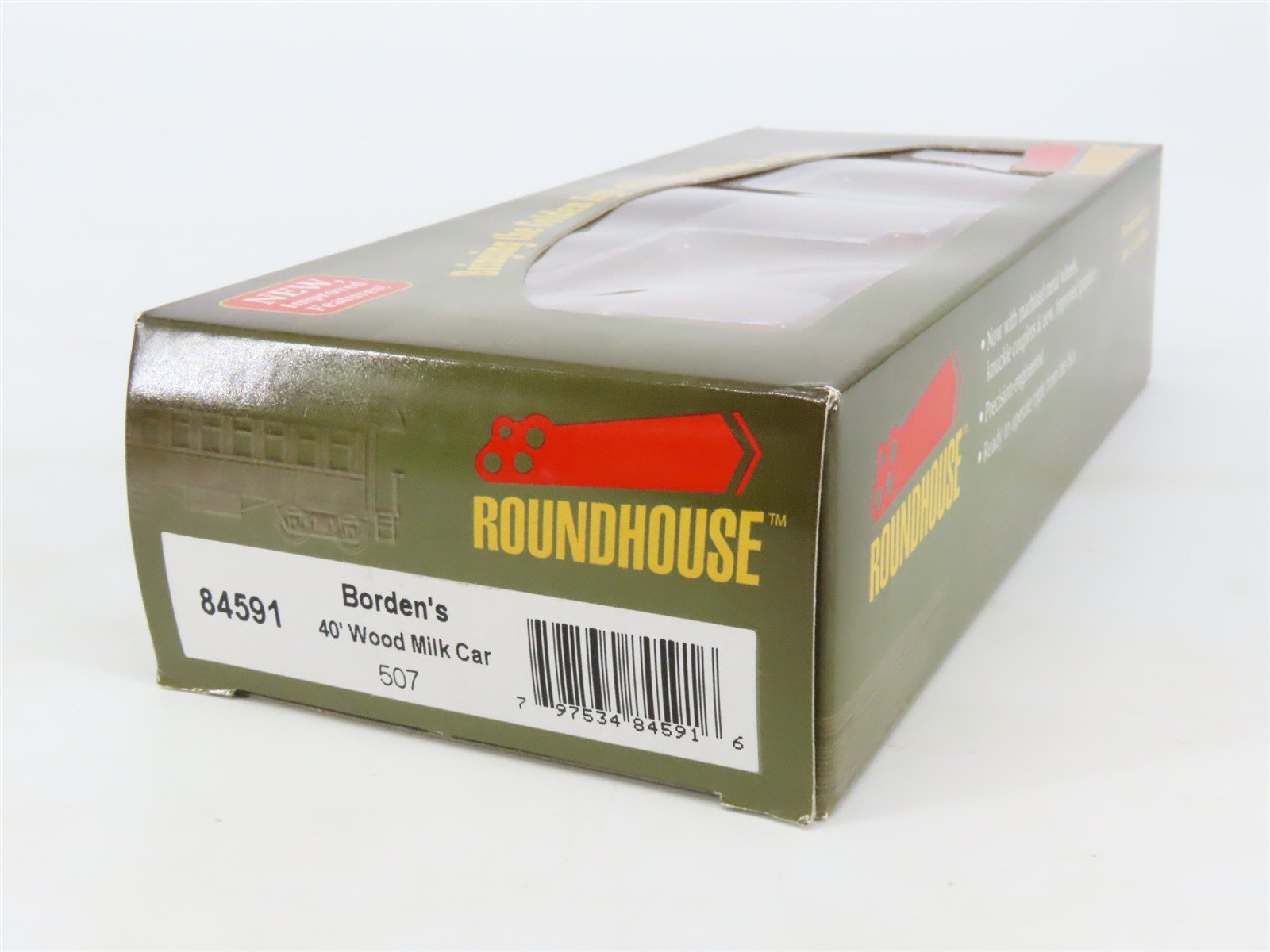 HO Scale Roundhouse 84591 BFPX Borden's 40' Glass-Lined Wood Milk Car #507