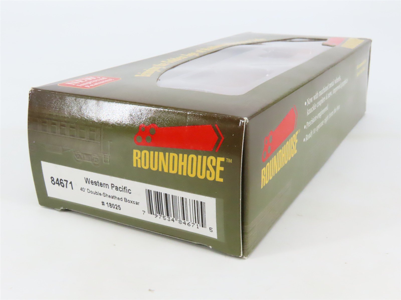 HO Roundhouse 84671 WP Western Pacific 40' Double-Sheathed Wood Box Car #18025