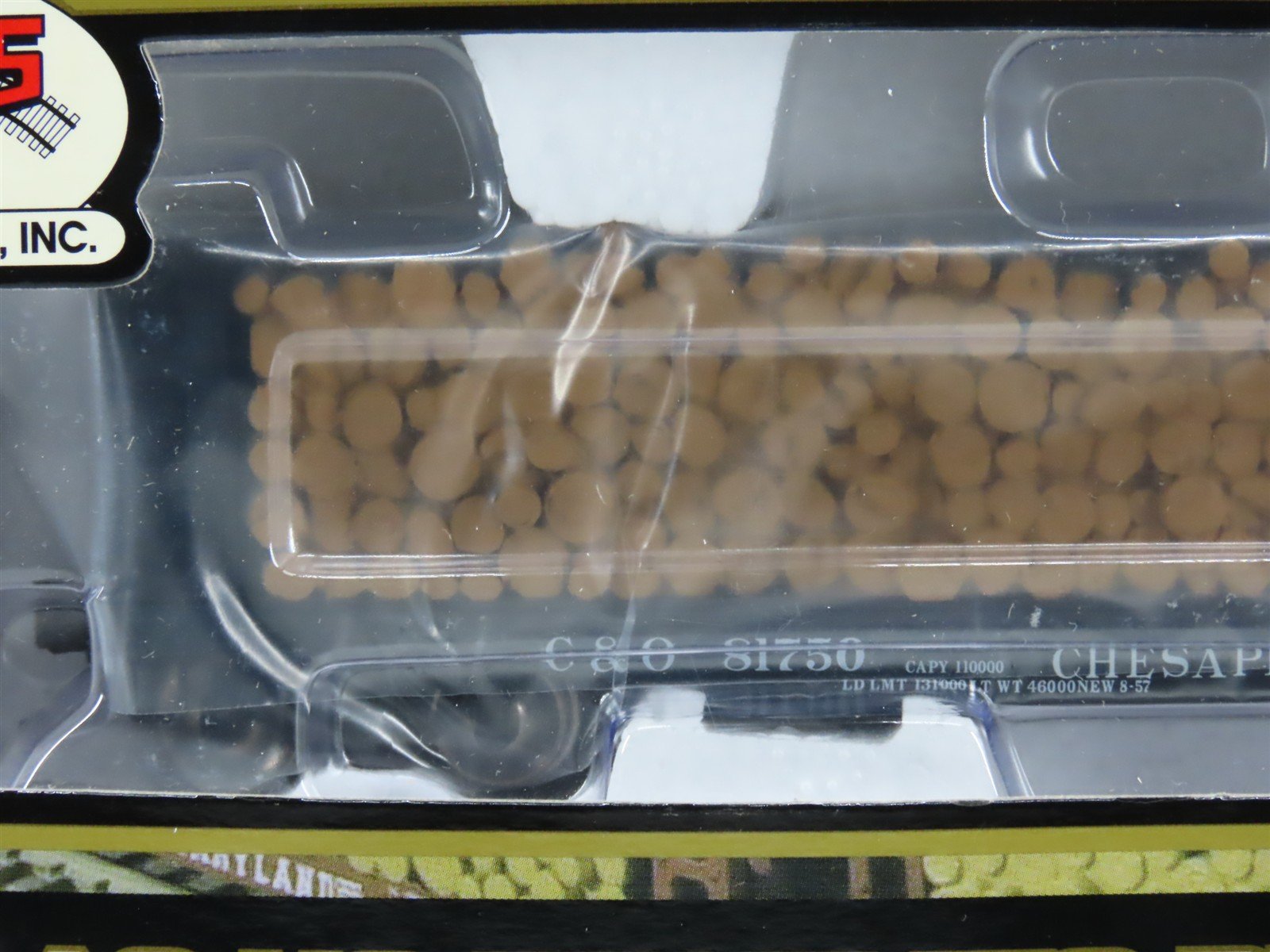 HO Atlas 1603-5 C&O Chesapeake & Ohio Pulpwood Flat Car #81750 w/Load - SEALED