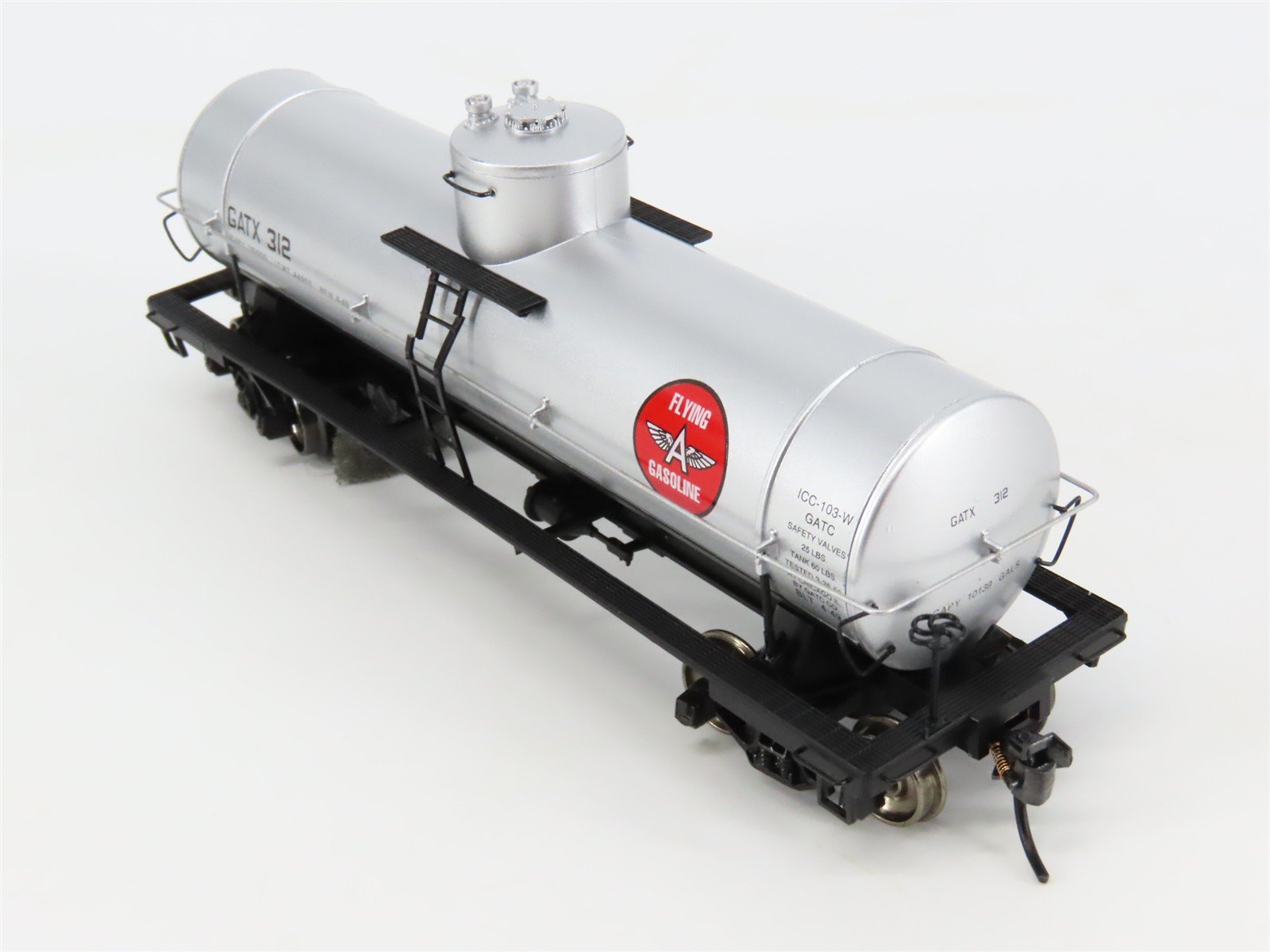 HO Red Caboose RR-33018-03 GATX Flying A Gasoline Single Dome Tank Car #312