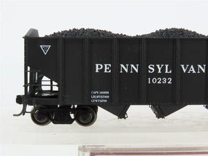 HO Broadway Limited BLI 809 PRR Pennsylvania H2A 3-Bay Hopper #10232 w/ Load