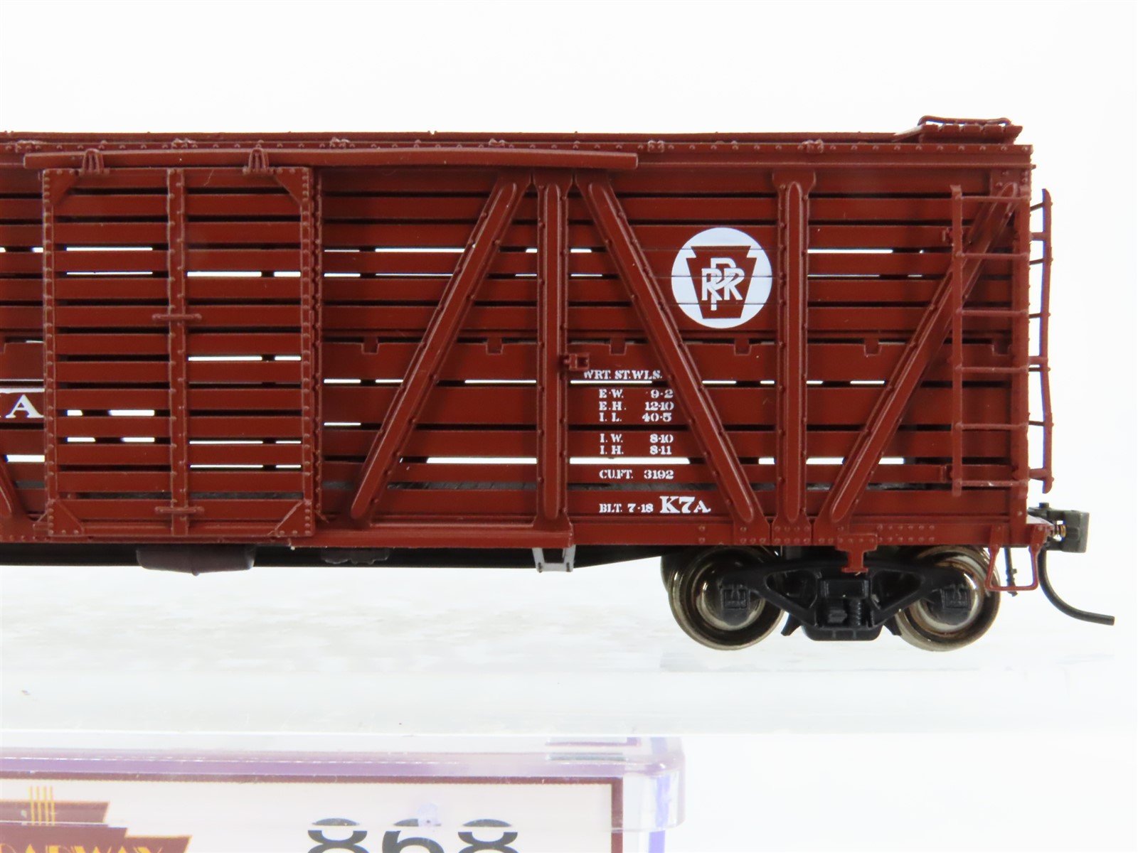 HO Scale Broadway Limited BLI 868 PRR Pennsylvania K7A 40' Stock Car #134406
