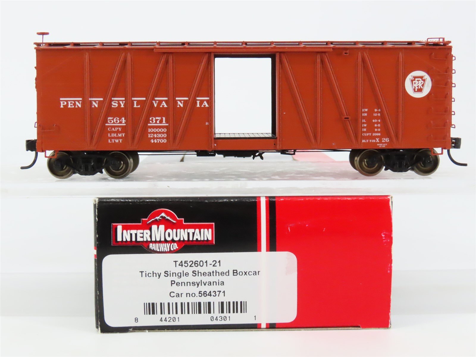 HO Scale InterMountain/Tichy T452601-21 PRR Pennsylvania Wood Box Car #564371