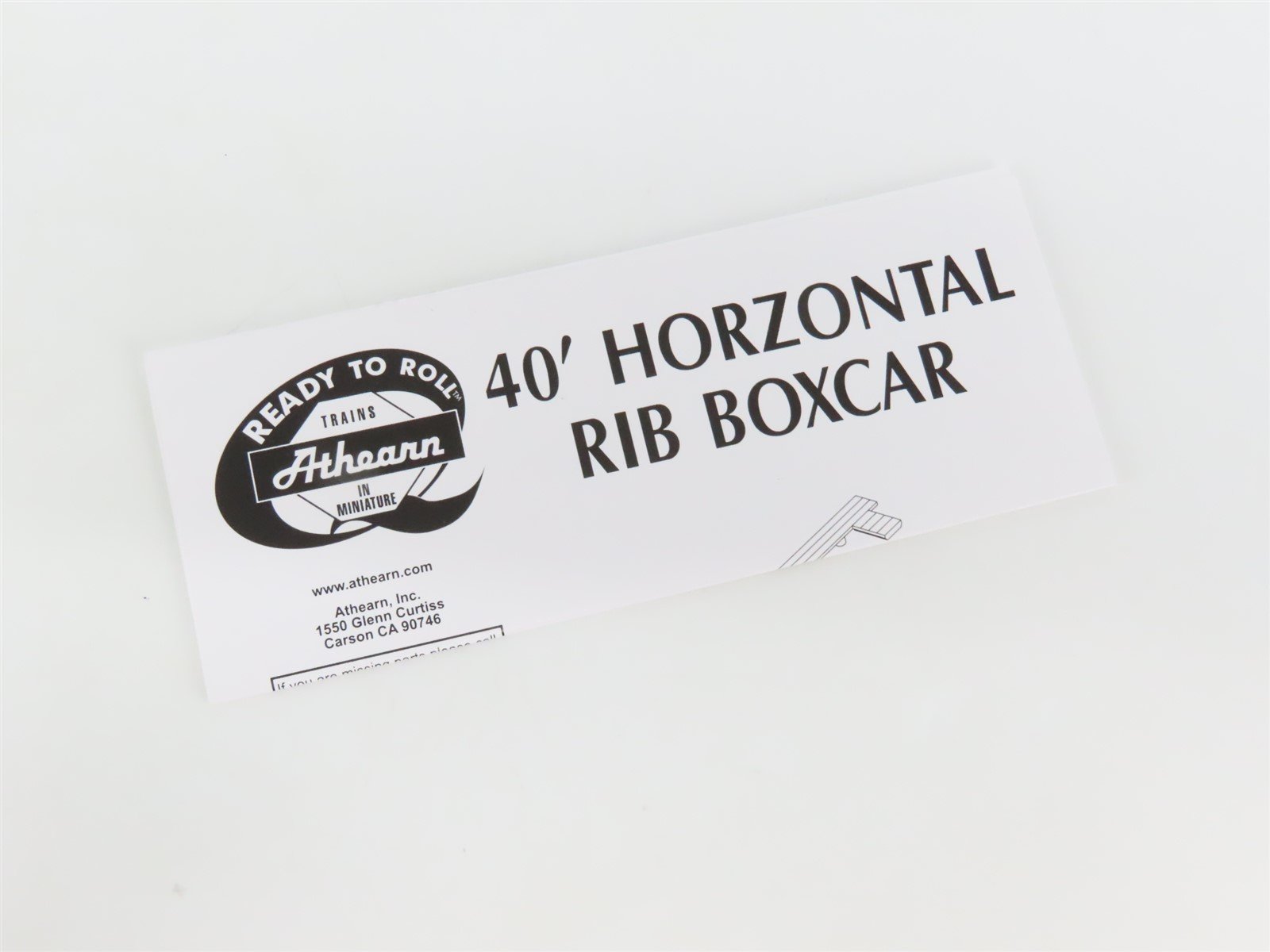 HO Scale Athearn 92799 WP Western Pacific 40' Horizontal Rib Box Car #3416