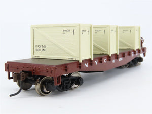 HO Scale Athearn 92180 NYC New York Central 40' Flat Car #495334 w/ Crate Load