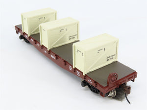 HO Scale Athearn 92180 NYC New York Central 40' Flat Car #495334 w/ Crate Load
