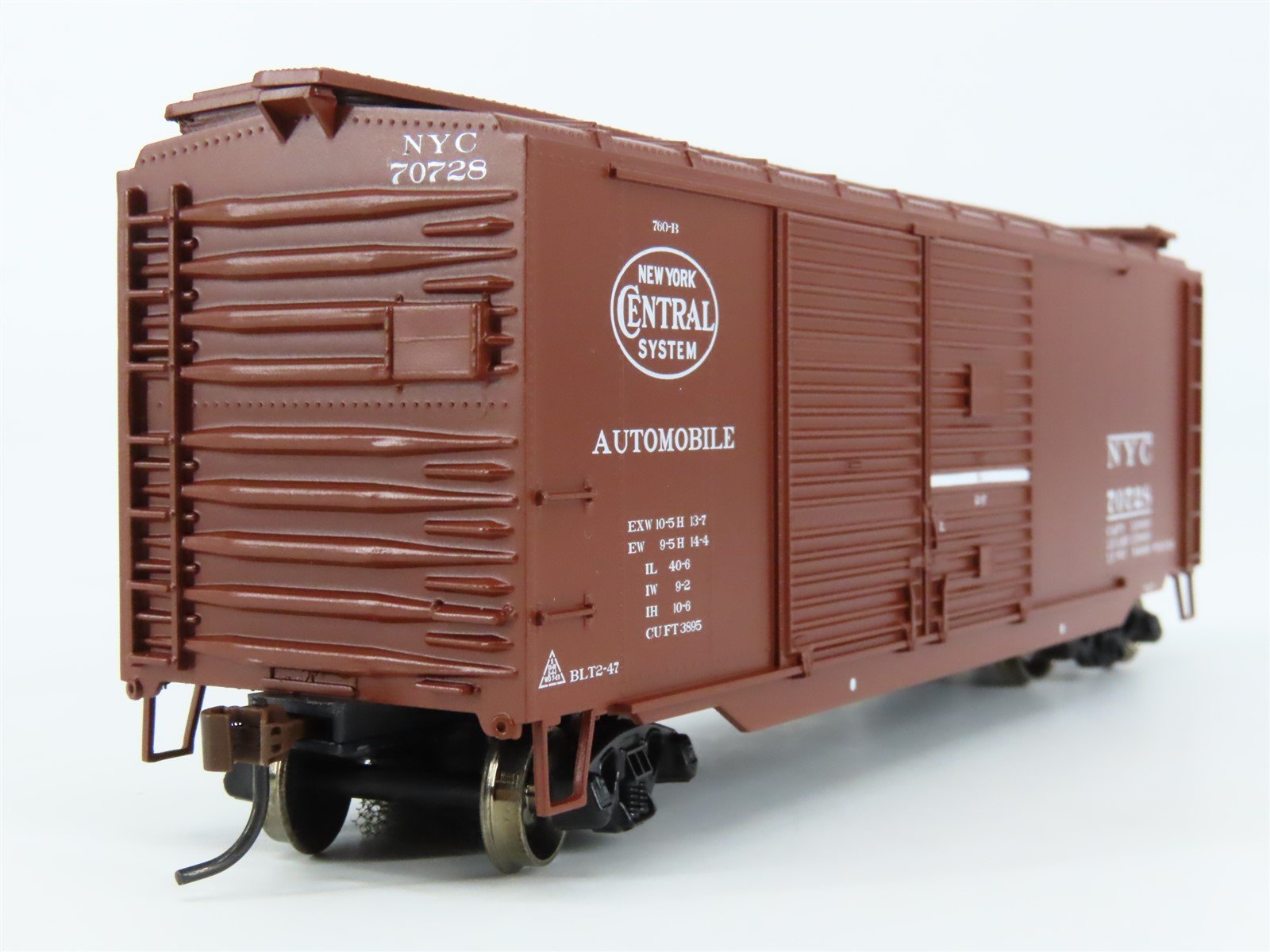 HO Scale Athearn 70877 NYC New York Central 40' Double Door Box Car #70728