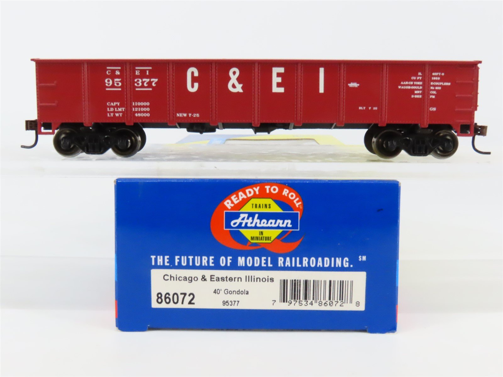 HO Scale Athearn 86072 C&EI Chicago & Eastern Illinois 40' Gondola #95377