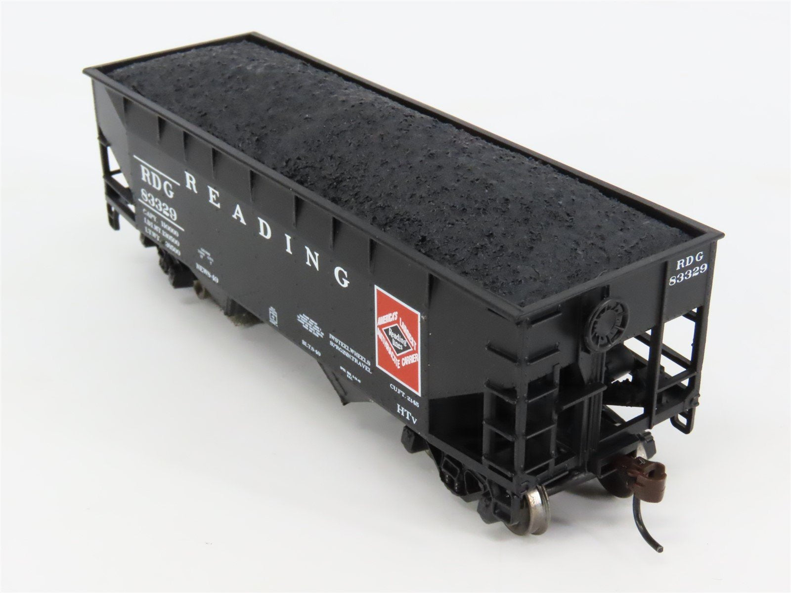 HO Scale Athearn 70800 RDG Reading 34' 2-Bay Hopper #83329 w/ Load