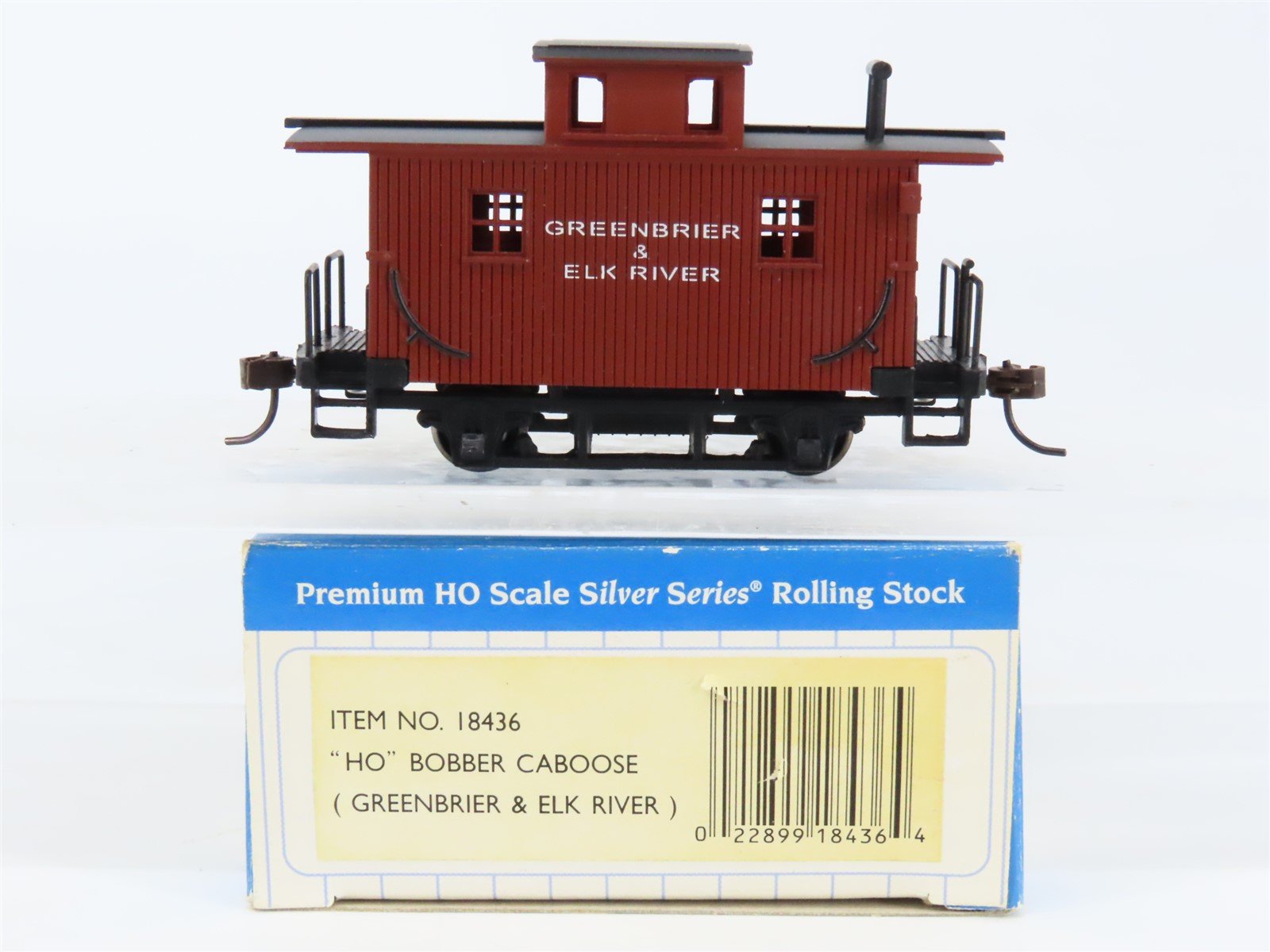 HO Bachmann Silver 18436 Greenbrier & Elk River Center Cupola Bobber Caboose No#