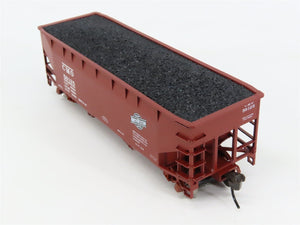 HO Atlas Trainman 18955 CMO / CNW 2-Bay Offset-Side Hopper #50125 w/ Load