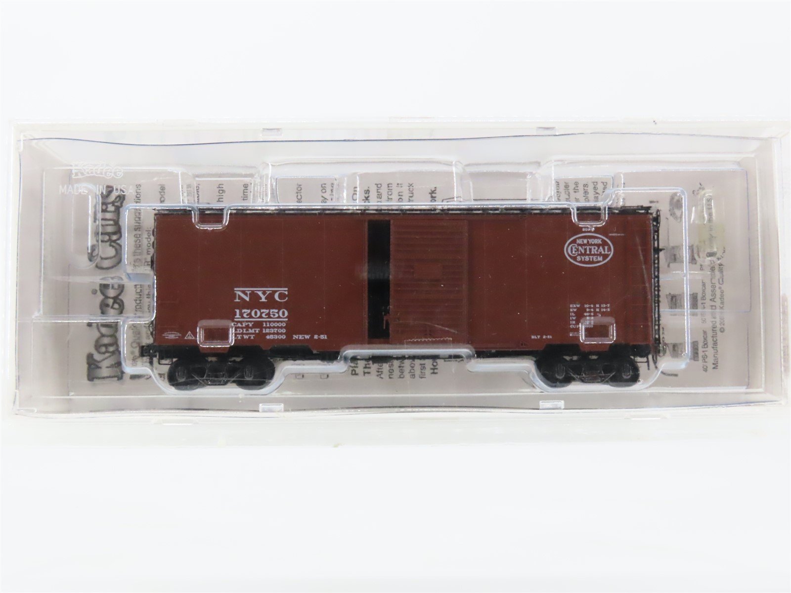 HO Scale Kadee 4079 NYC New York Central 40' PS-1 Box Car #170750 - SEALED