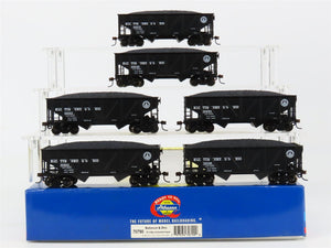 HO Athearn 70790 B&O Baltimore & Ohio 34' 2-Bay Composite Hopper 6-Pack w/ Load