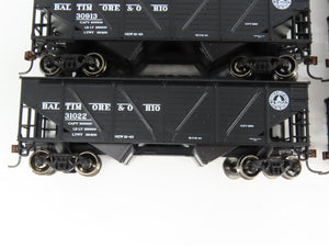 HO Athearn 70790 B&O Baltimore & Ohio 34' 2-Bay Composite Hopper 6-Pack w/ Load
