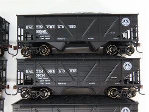 HO Athearn 70790 B&O Baltimore & Ohio 34' 2-Bay Composite Hopper 6-Pack w/ Load