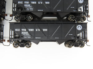 HO Athearn 70790 B&O Baltimore & Ohio 34' 2-Bay Composite Hopper 6-Pack w/ Load