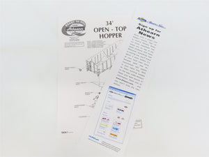 HO Athearn 70790 B&O Baltimore & Ohio 34' 2-Bay Composite Hopper 6-Pack w/ Load
