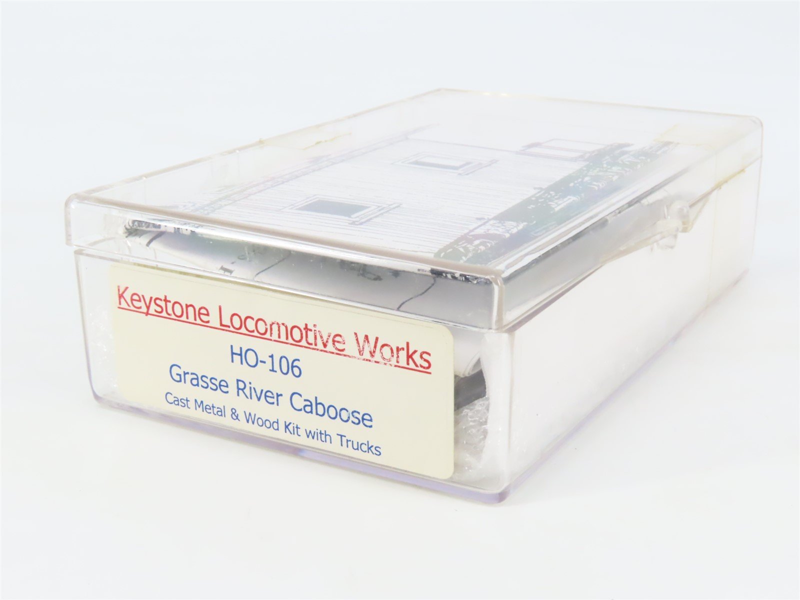 HO Scale Keystone Kit #HO-106 Undecorated Grasse River Offset Cupola Caboose