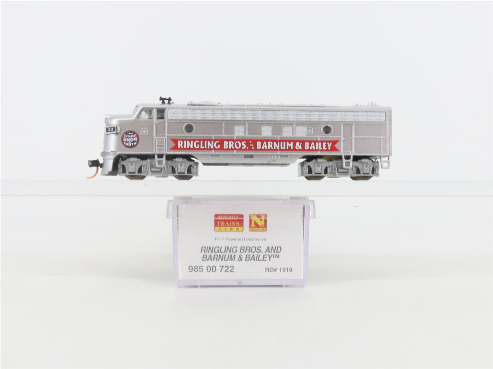 N Micro-Trains MTL/Model Power 98500722 Ringling Bros Circus FP7 Diesel #1919