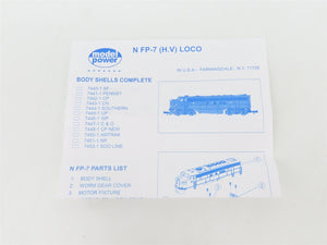 N Micro-Trains MTL/Model Power 98500722 Ringling Bros Circus FP7 Diesel #1919
