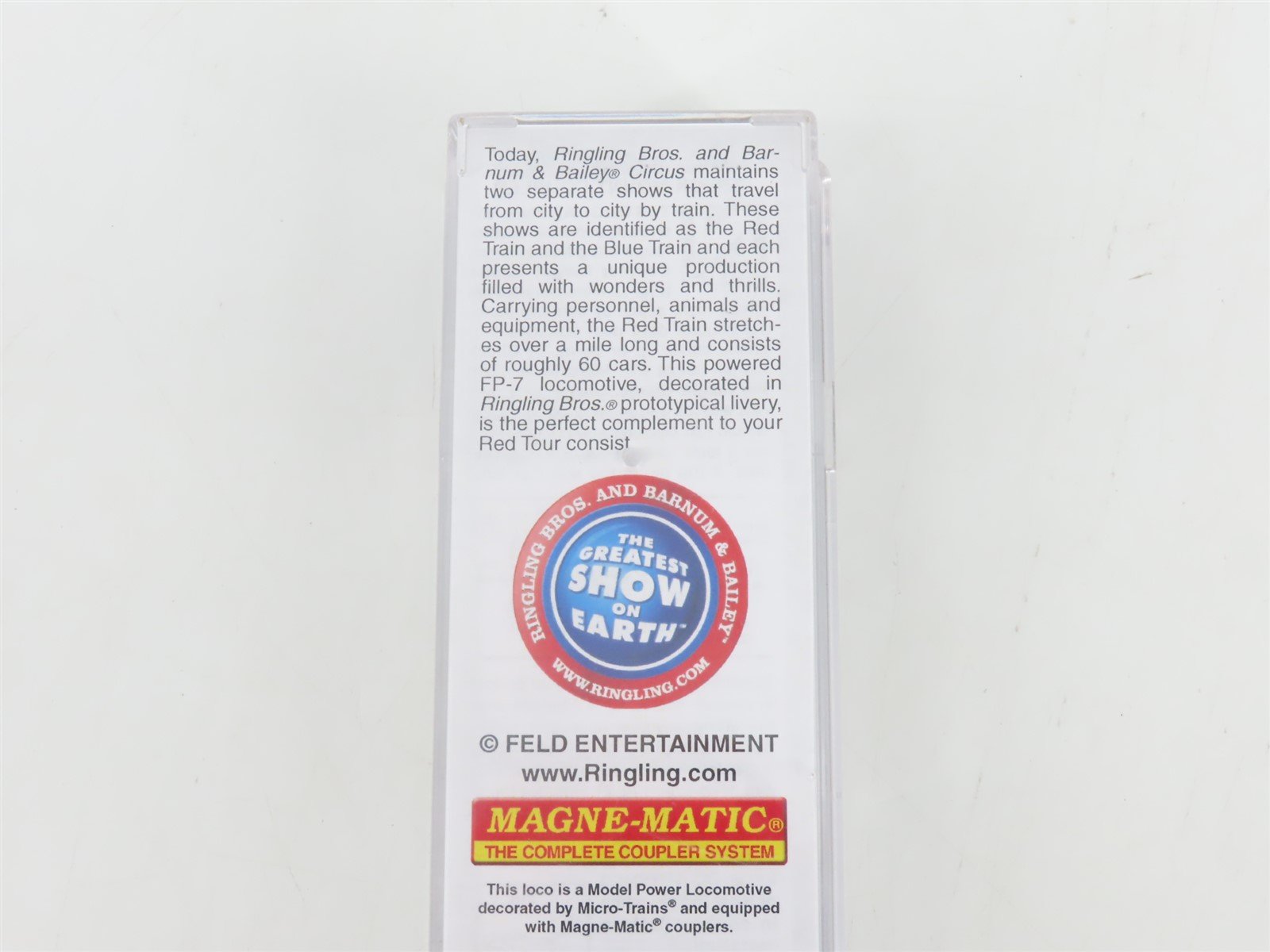 N Micro-Trains MTL/Model Power 98500722 Ringling Bros Circus FP7 Diesel #1919