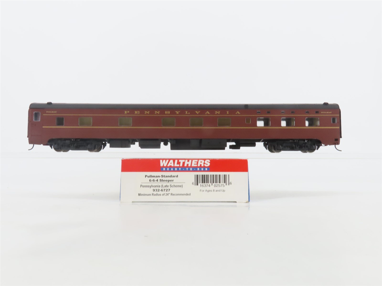 HO Scale Walthers 932-6727 PRR Pennsylvania PS 6-6-4 Sleeper Passenger Car