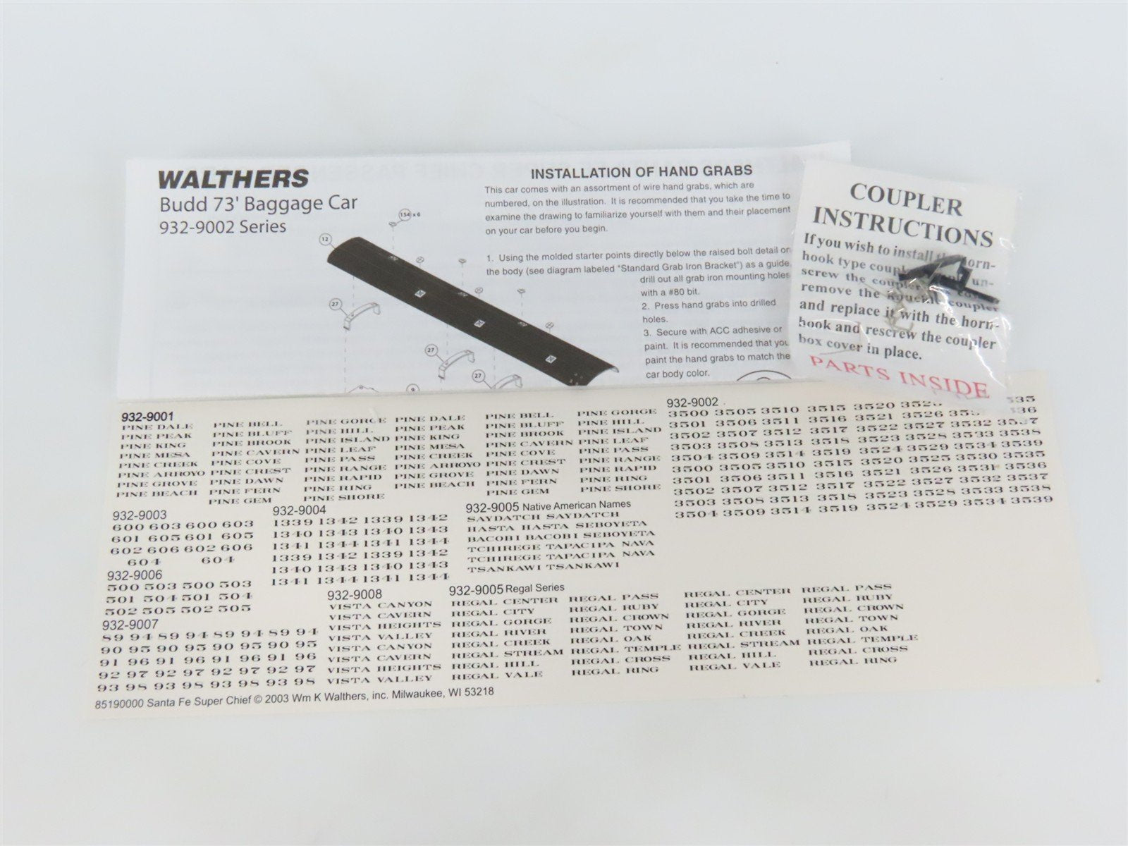 HO Walthers 932-9002 ATSF Santa Fe 