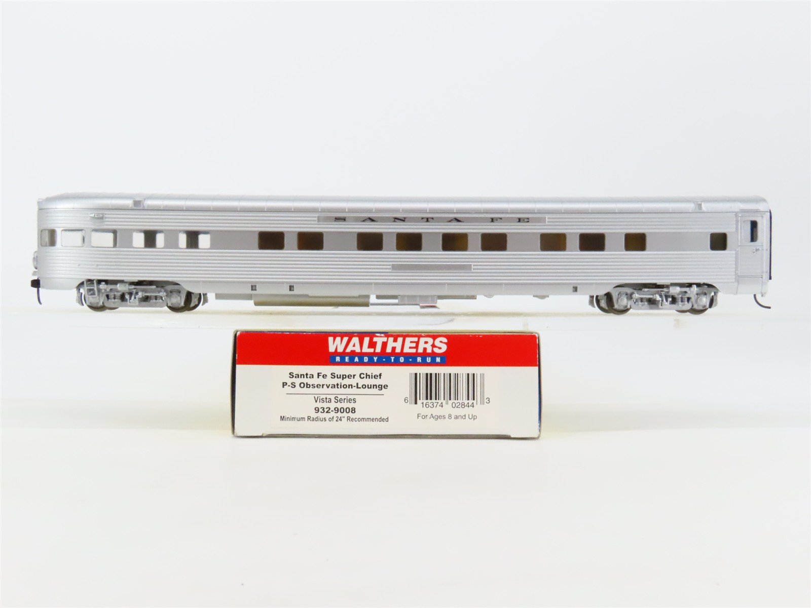 HO Walthers 932-9008 ATSF Santa Fe "Super Chief" PS Observation/Lounge Passenger