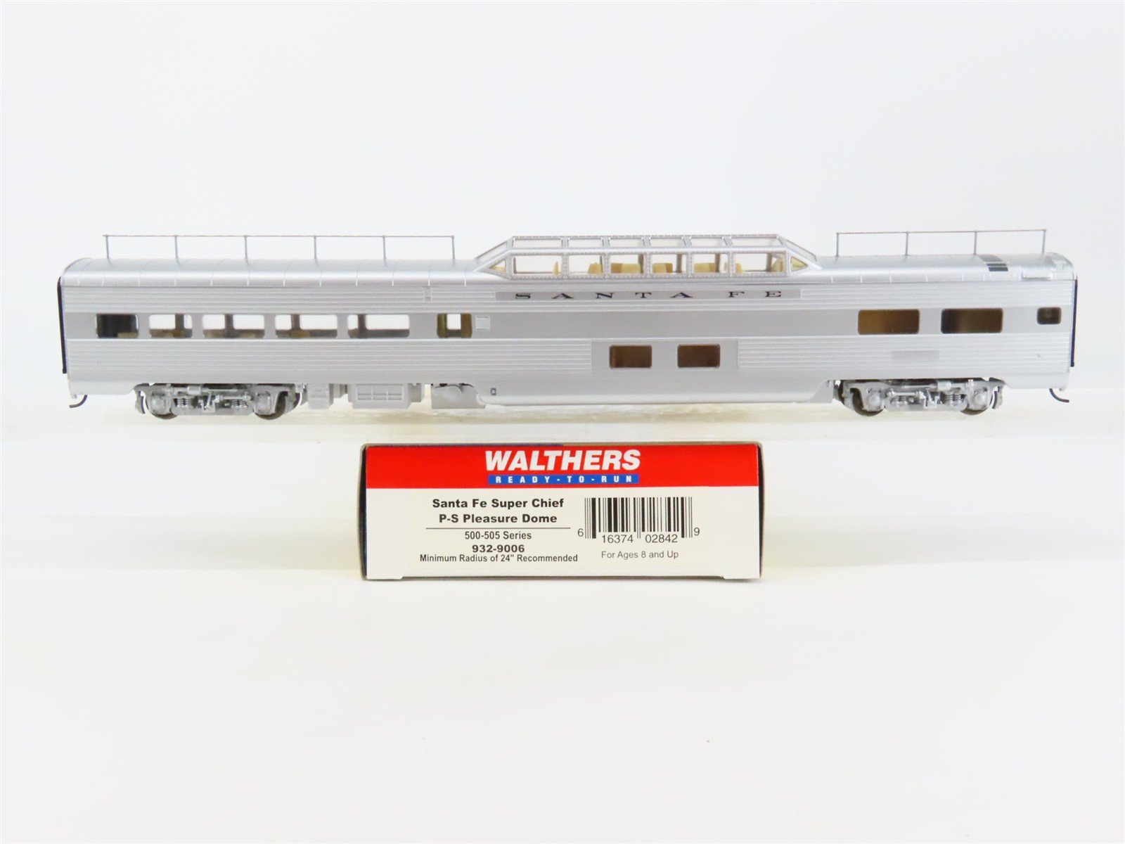 HO Walthers 932-9006 ATSF Santa Fe "Super Chief" PS Pleasure Dome Passenger Car