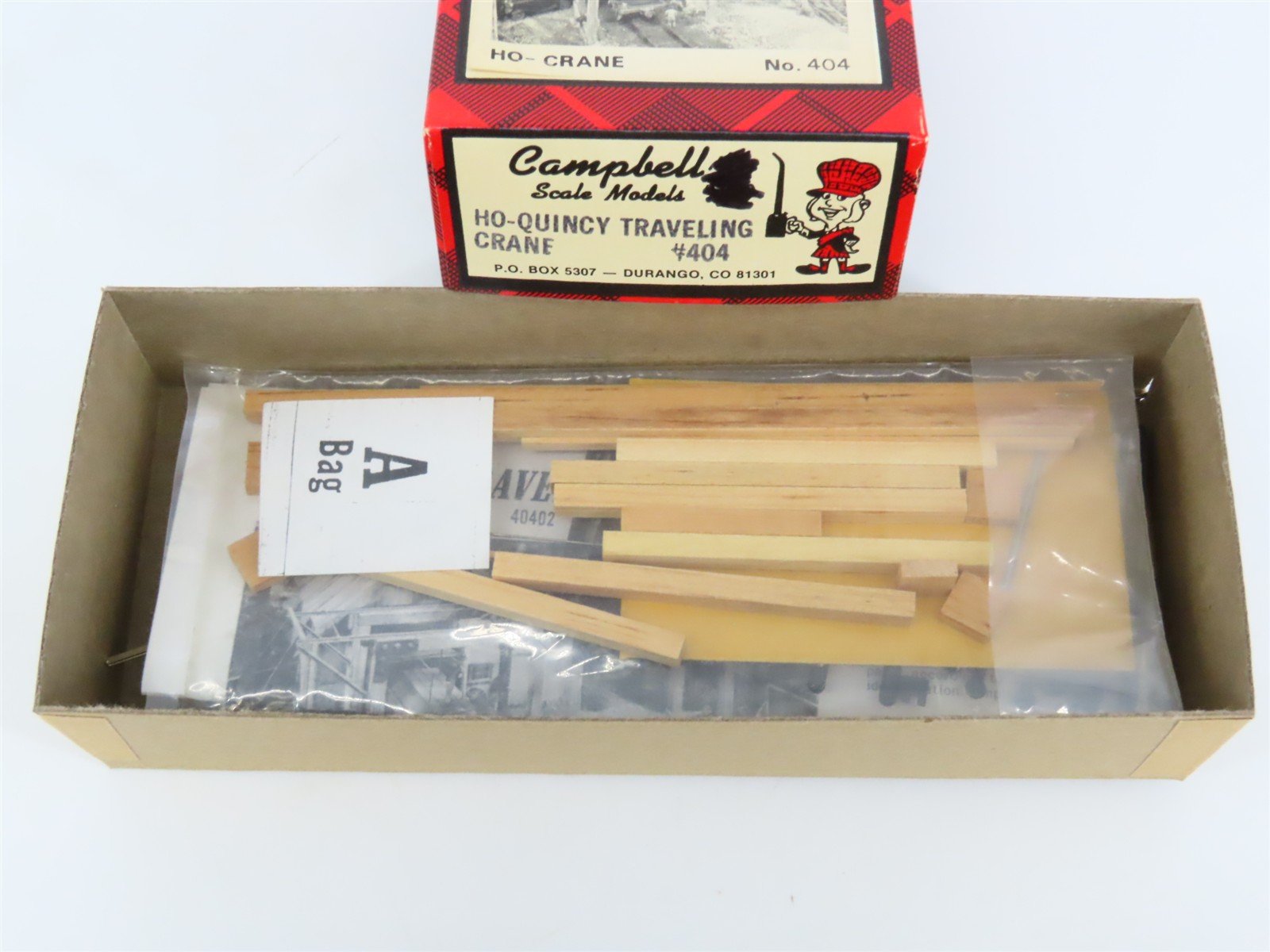 HO 1/87 Scale Campbell Scale Models Kit 404 Quincy Traveling Crane