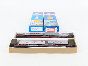 LOT of 2 HO Scale ATSF/TTX 86' Flatcars w/Trailers UPGRADED