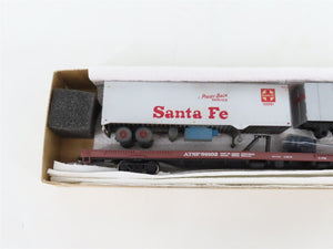LOT of 2 HO Scale ATSF/TTX 86' Flatcars w/Trailers UPGRADED