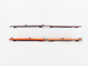 LOT of 4 HO Scale SSW/PFE/NAEX 86' Flatcars Weathered & UPGRADED
