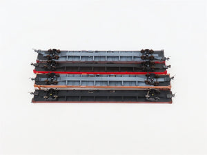 LOT of 4 HO Scale SSW/PFE/NAEX 86' Flatcars Weathered & UPGRADED