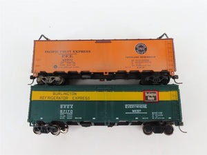 LOT of 8 HO WFEX/CGW/CN/URTX/PFE/BREX/REA Reefer Cars Weathered & UPGRADED