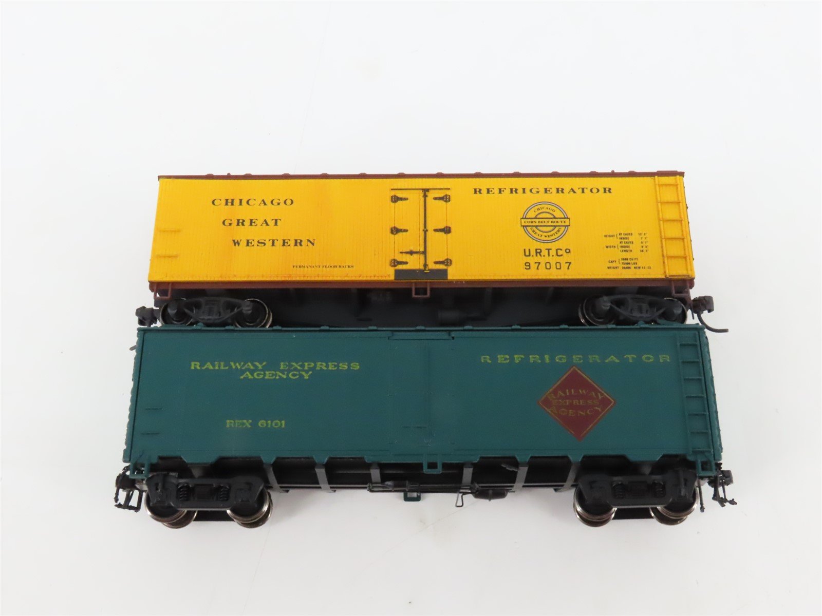 LOT of 8 HO WFEX/CGW/CN/URTX/PFE/BREX/REA Reefer Cars Weathered & UPGRADED