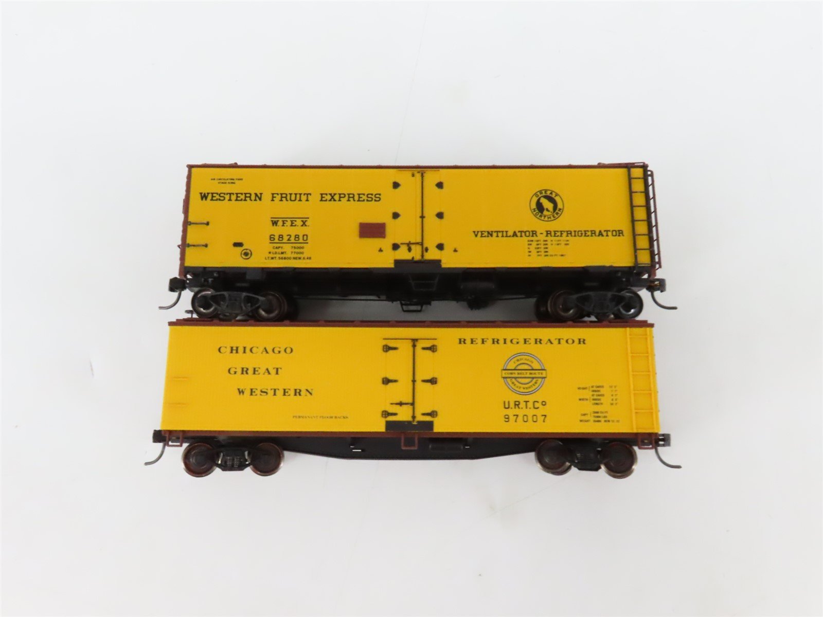 LOT of 8 HO WFEX/CGW/CN/URTX/PFE/BREX/REA Reefer Cars Weathered & UPGRADED