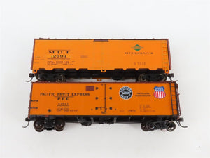 LOT of 8 HO Scale PFE/IC/MDT/SP/UP Reefer Cars Weathered & UPGRADED