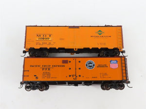 LOT of 8 HO Scale PFE/IC/MDT/SP/UP Reefer Cars Weathered & UPGRADED