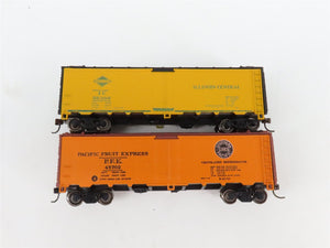 LOT of 8 HO Scale PFE/IC/MDT/SP/UP Reefer Cars Weathered & UPGRADED
