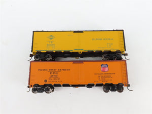 LOT of 8 HO Scale PFE/IC/MDT/SP/UP Reefer Cars Weathered & UPGRADED