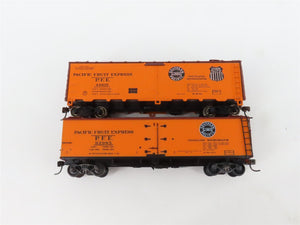 LOT of 8 HO Scale PFE/IC/MDT/SP/UP Reefer Cars Weathered & UPGRADED