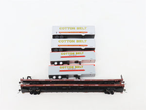 LOT of 2 HO Scale SSW/SP 86' Flatcars w/Cotton Belt Trailers UPGRADED