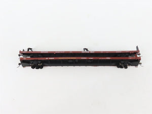 LOT of 2 HO Scale SSW/SP 86' Flatcars w/Cotton Belt Trailers UPGRADED