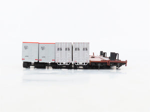 LOT of 2 HO Scale SSW/SP 86' Flatcars w/Cotton Belt Trailers UPGRADED