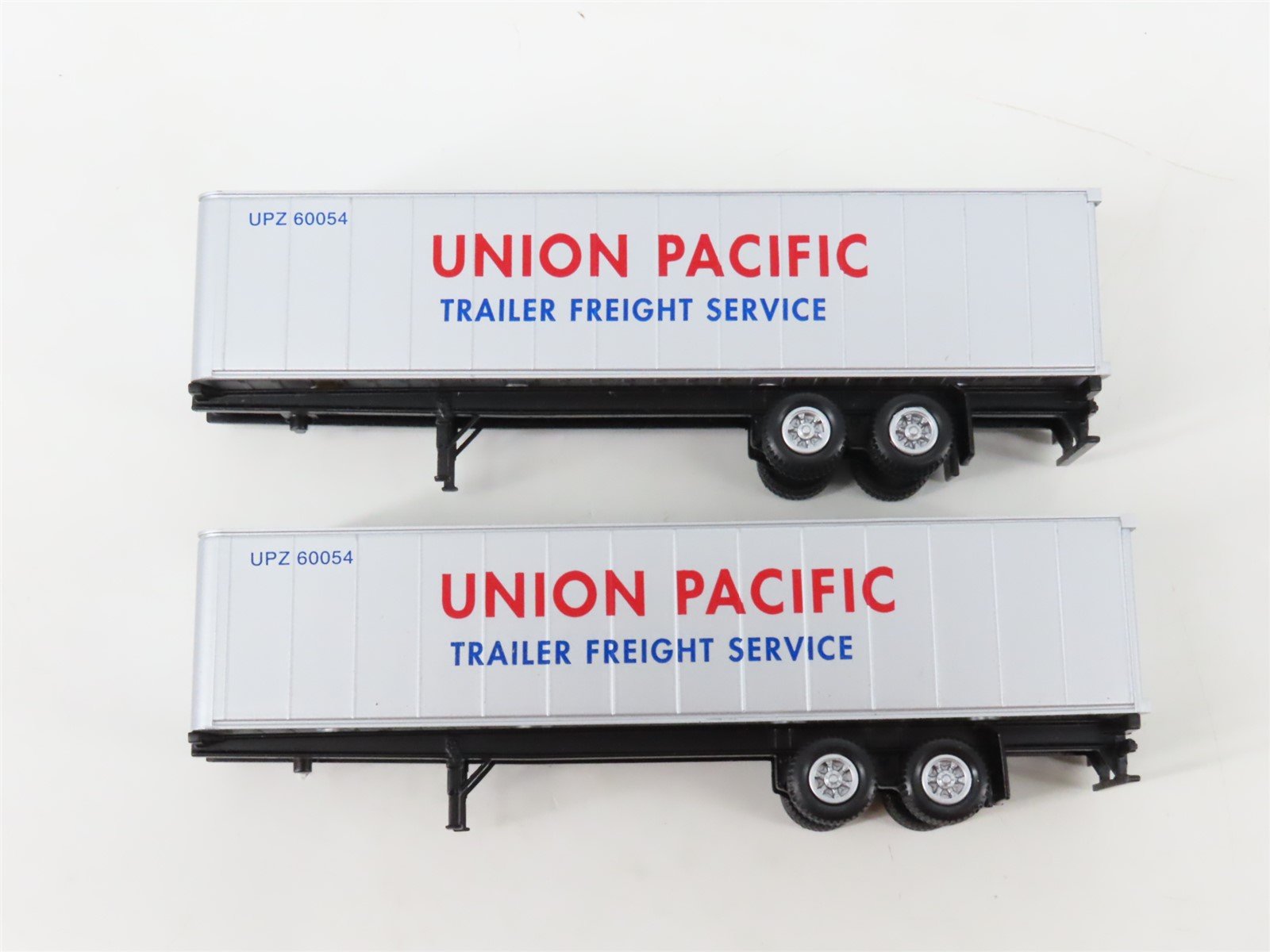 LOT of 3 HO Scale TTAX/UP/NAFX 86' Flatcars w/Assorted Trailers UPGRADED