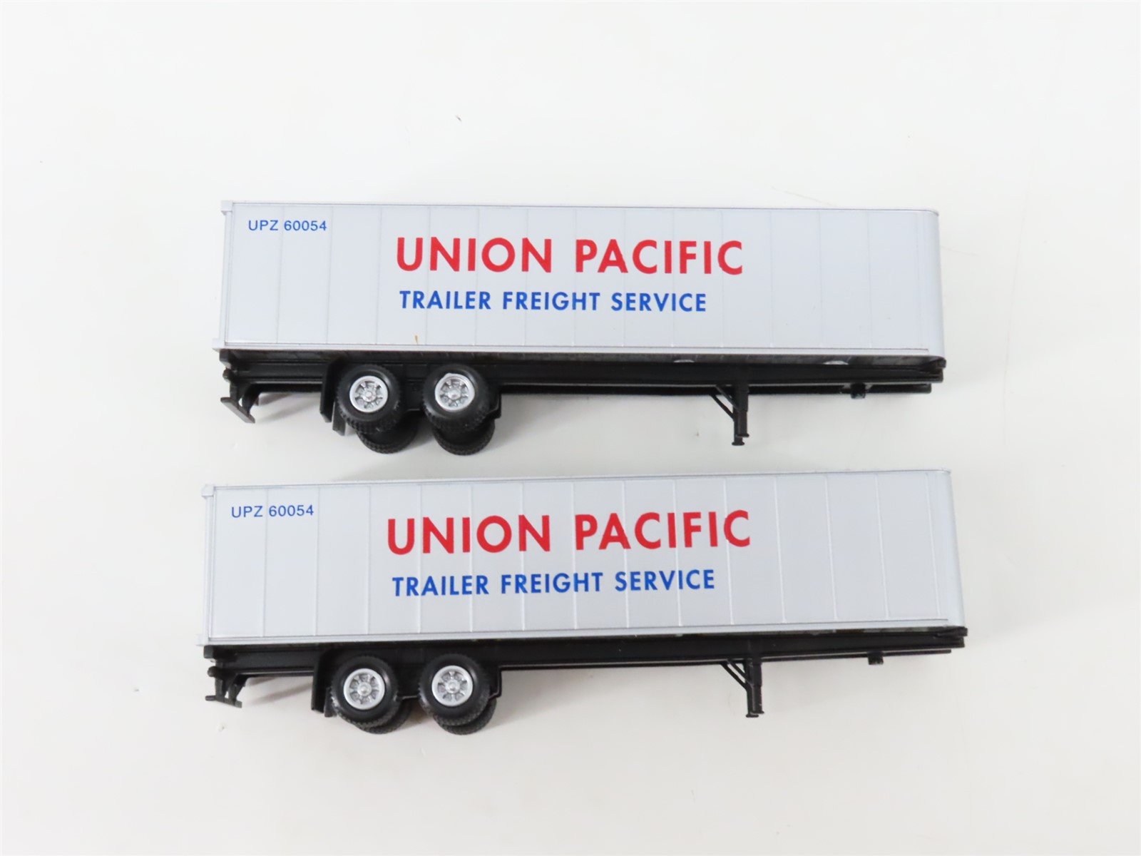 LOT of 3 HO Scale TTAX/UP/NAFX 86' Flatcars w/Assorted Trailers UPGRADED
