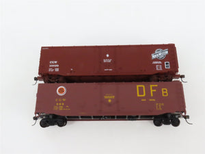 LOT of 6 HO Scale CGW/Southern/IC/B&O/CNW 50' Boxcars UPGRADED